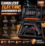 47-Piece Rechargeable Electric Screwdriver Kit 3.6V Cordless Lithium Power Tool Set - Image 2