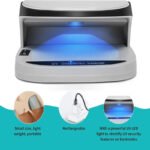 UV Counterfeit Bill Money Detector, Small Footprint, Portable, Rechargeable, Lightweight, Bills Credit Cards Banknote Passports IDs All Currencies, Auto ON Off, LED Light Currency Check - Image 3