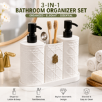 Modern 3-Piece Bathroom Organizer Set