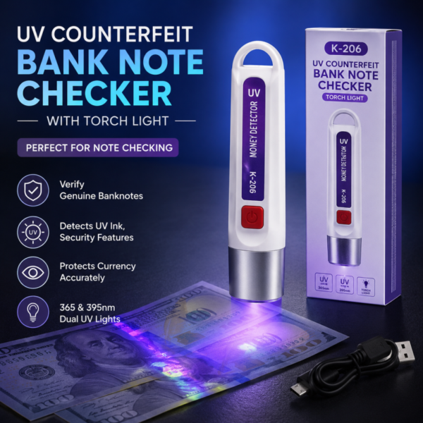 JC-205 UV Banknote Counterfiet Note Checking Torch