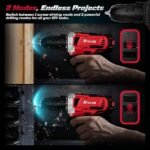 48V Cordless Drill Machine Kit with 2 Rechargeable Batteries & Accessories Carry Case - Image 4
