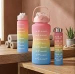 3pcs Water Bottles Set Sports, BPA Free, Leak-Proof Water Bottle Cups with Drinking Time Straw - Image 3