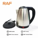 RAF R.202 Stainless Steel Electric Kettle – 2L 2000W Fast Boil - Image 2